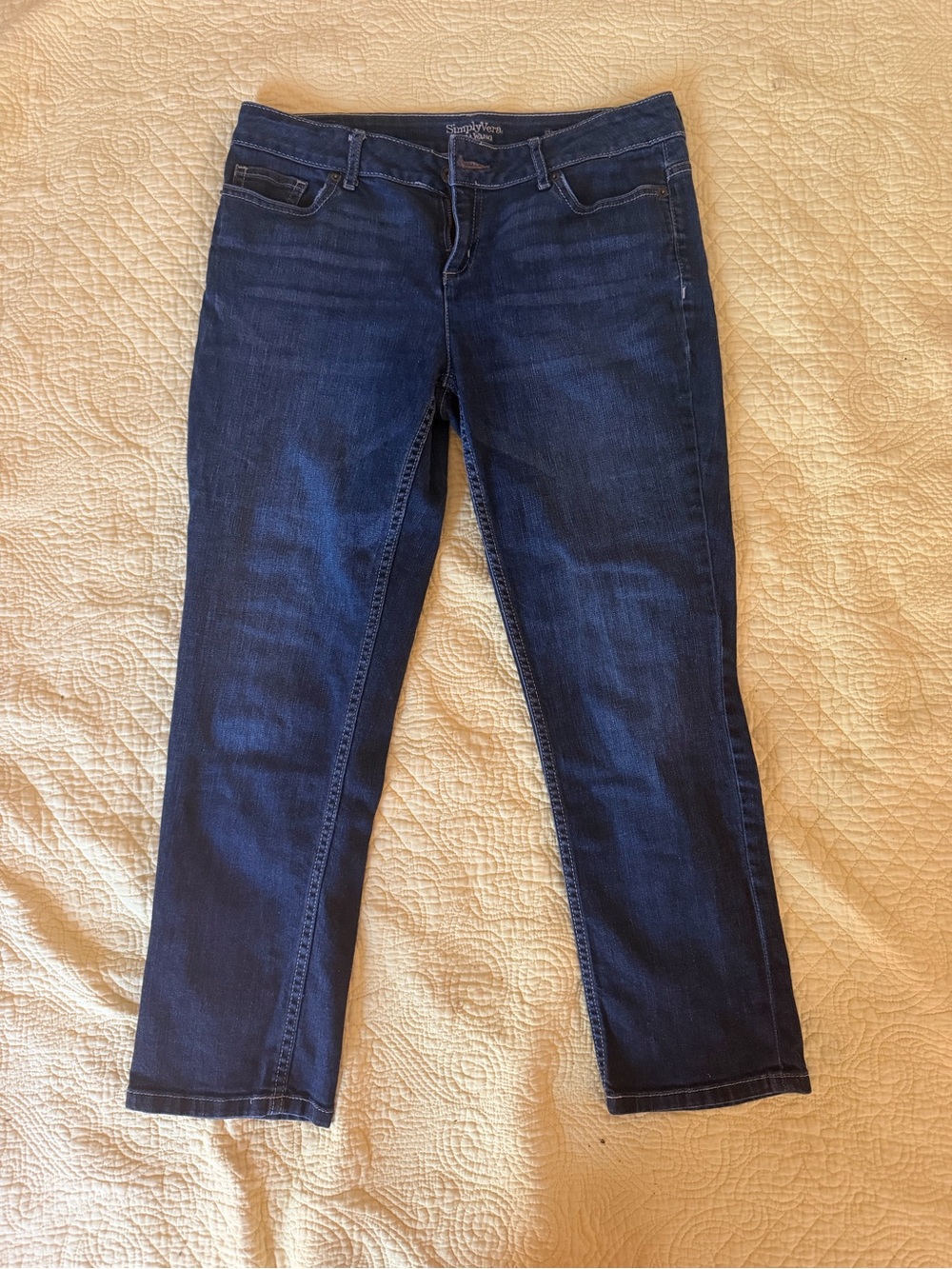 Simply Vera Vera Wang Dark Indigo Cropped Skinny Jeans